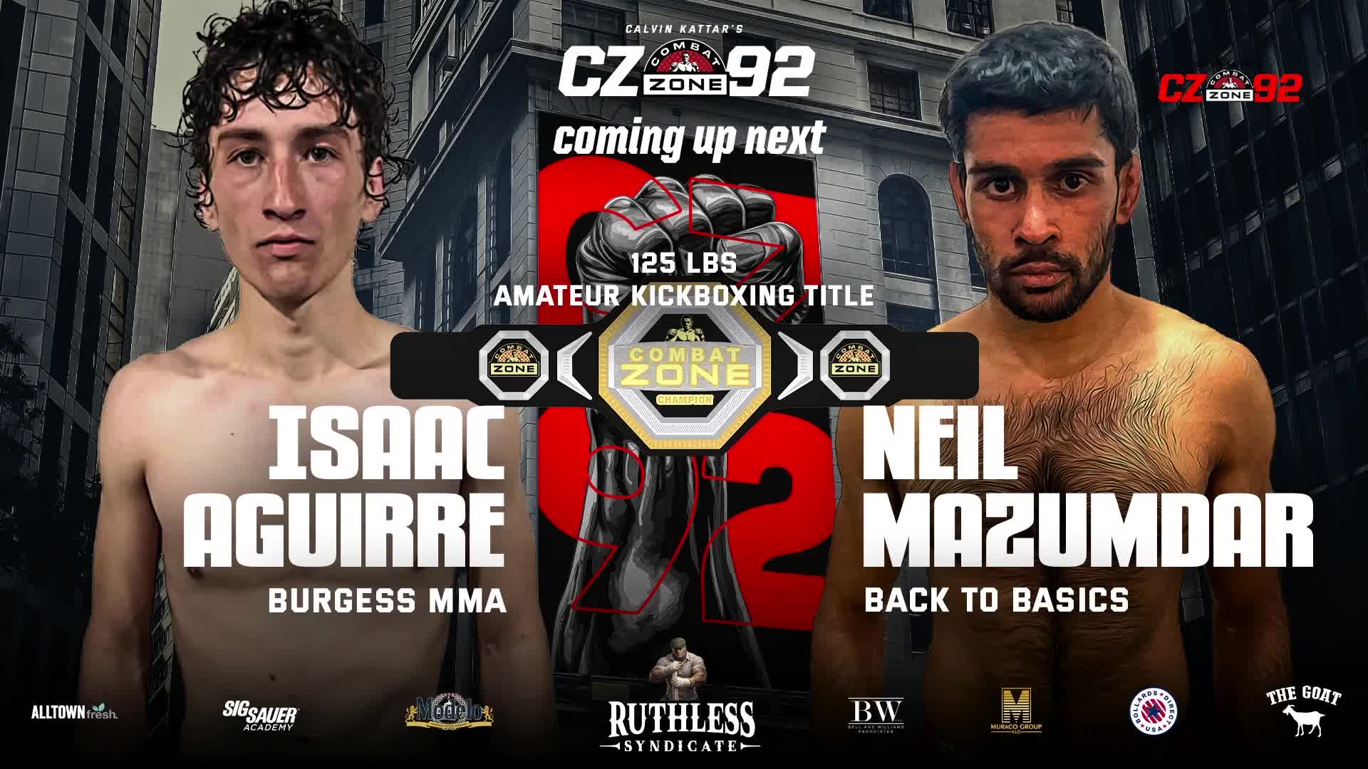 Isaac Aguirre vs Neil Mazumdar - CZ92 Full Fight